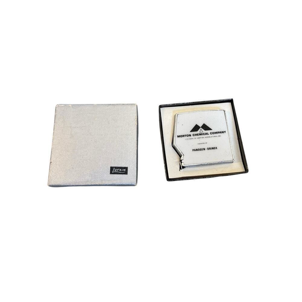 Vintage Panogen Drinox Morton Chemical Co Advertising Lufkin Tape Measure USA
